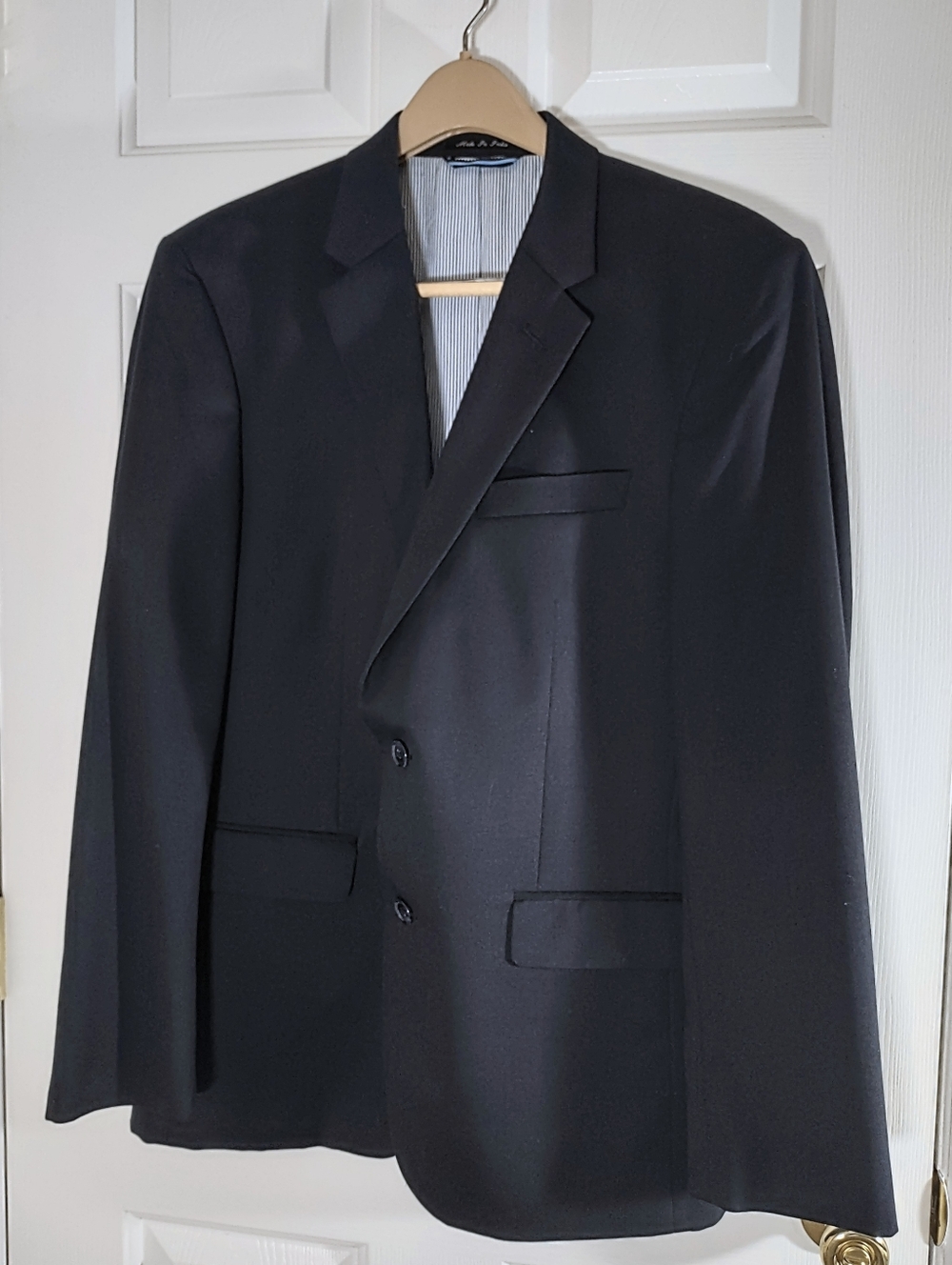Men's Dark Navy Two-Button Blazer - Classic Tailored Jacket